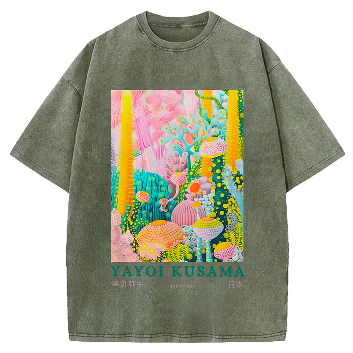 Yayoi Kusama Vintage Washed Crew Neck T-Shirt