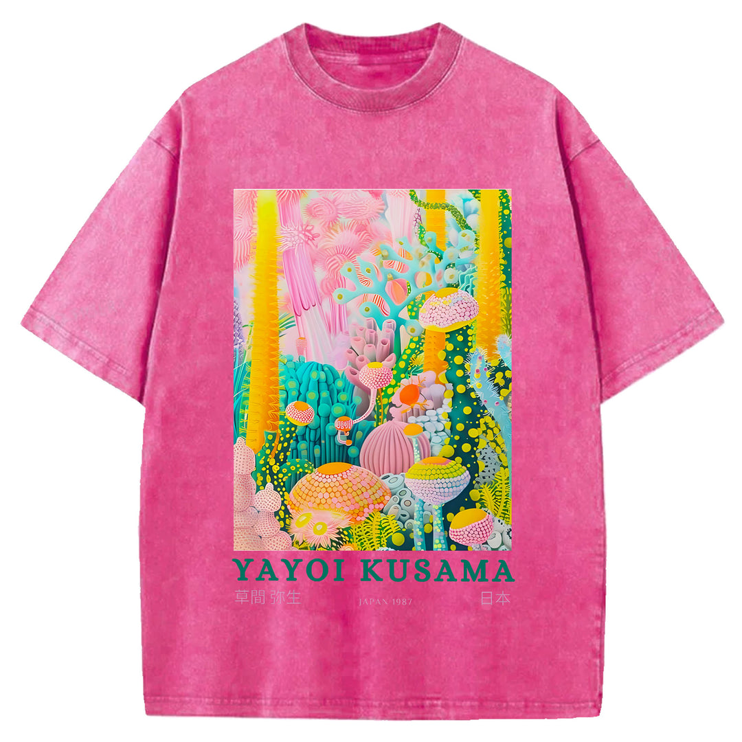 Yayoi Kusama Vintage Washed Crew Neck T-Shirt