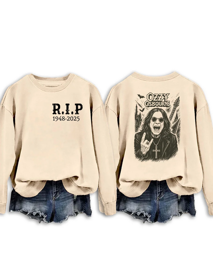 RIP Ozzy Osbourne 1948-2025 Long Sleeve Casual Top