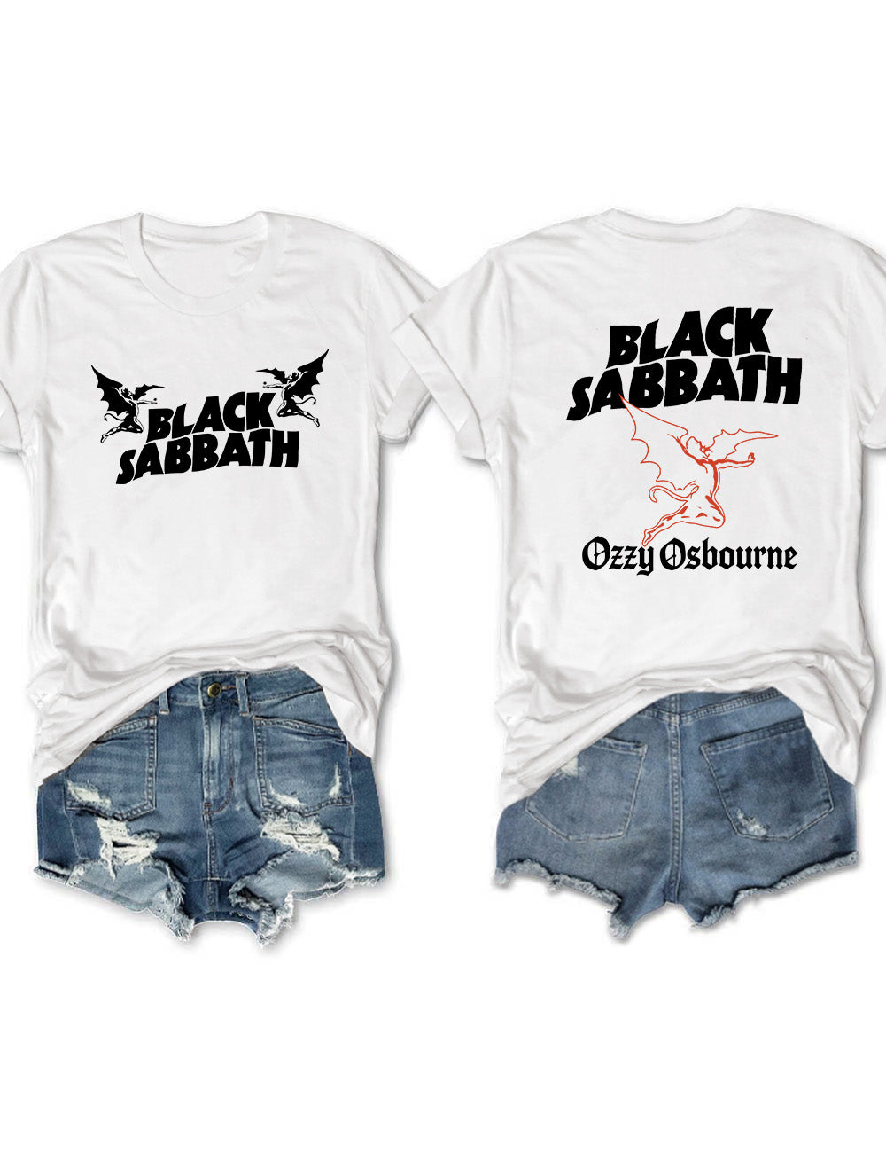 Black Sabbath Print Crew Neck T-shirt
