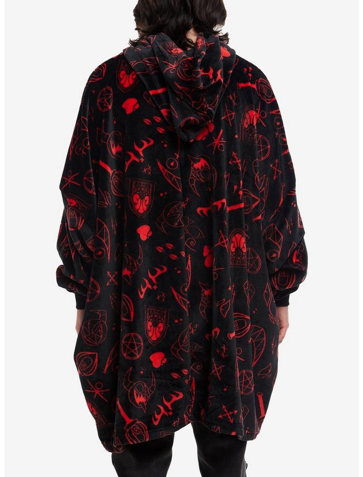 Hazbin Hotel Alastor Fuzzy Oversized Hoodie