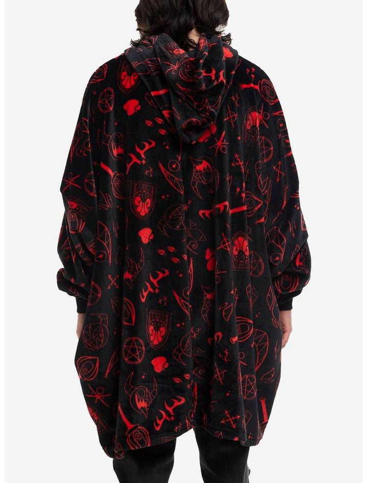 Hazbin Hotel Alastor Fuzzy Oversized Hoodie