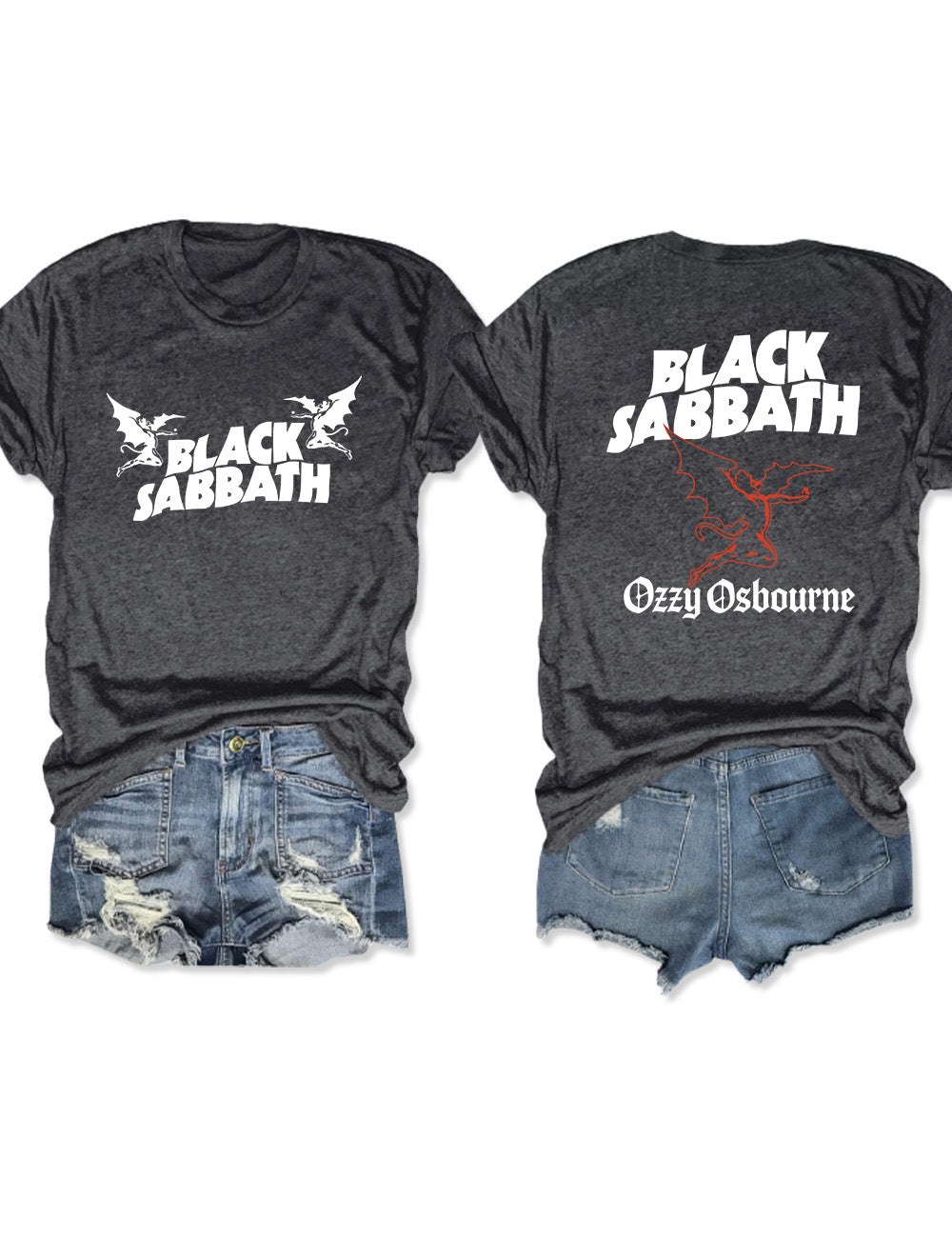 Black Sabbath Print Crew Neck T-shirt