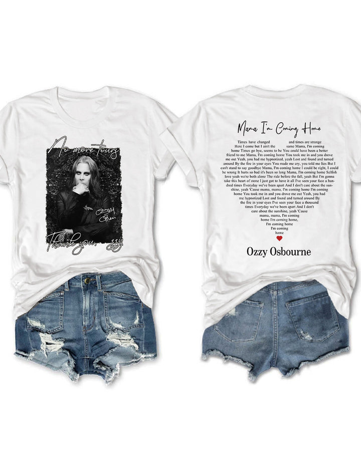 No More Tour Thank You Ozzy Crew Neck T-shirt
