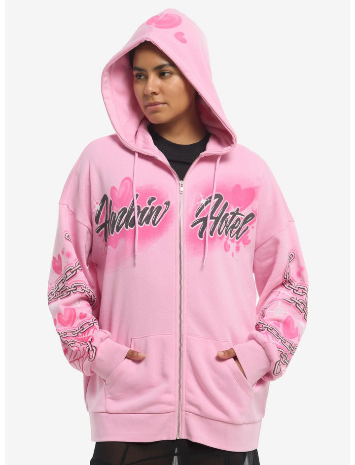 Hazbin Hotel Angel Dust Graffiti Oversized Hoodie