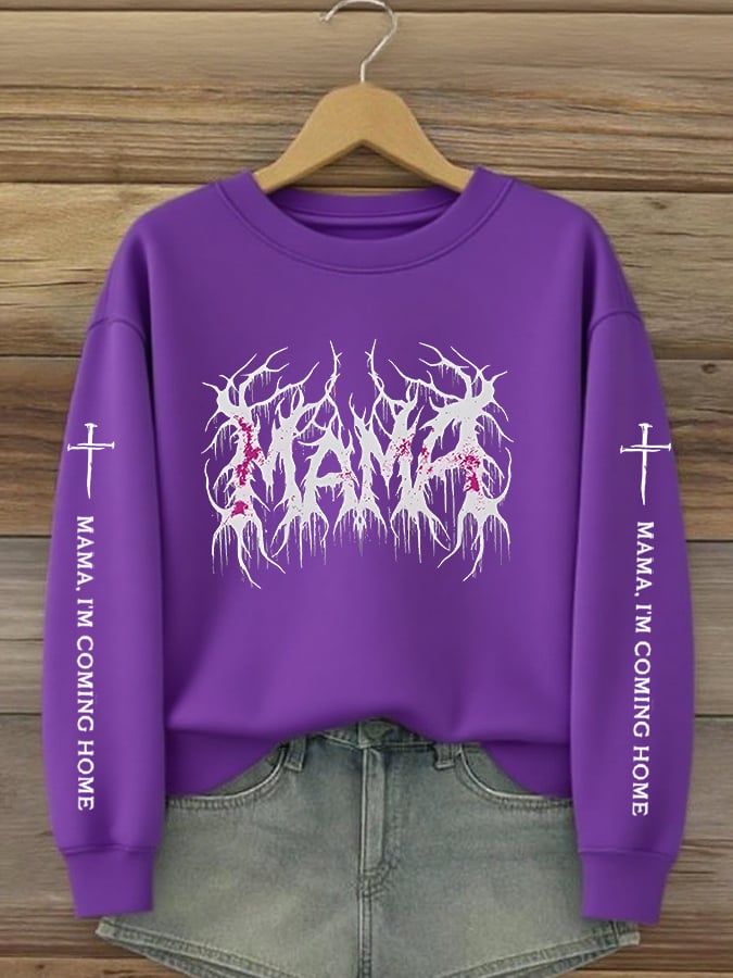 Rock Legend Memorial Print Casual Sweatshirt
