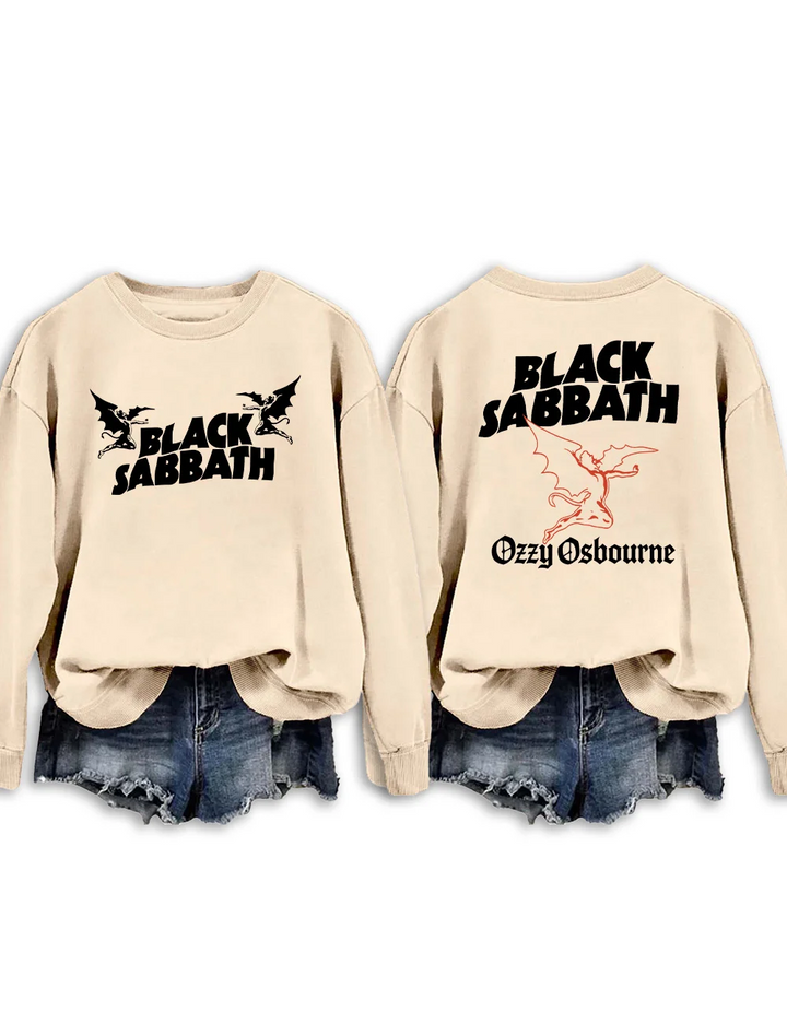 Black Sabbath Long Sleeve Casual Top