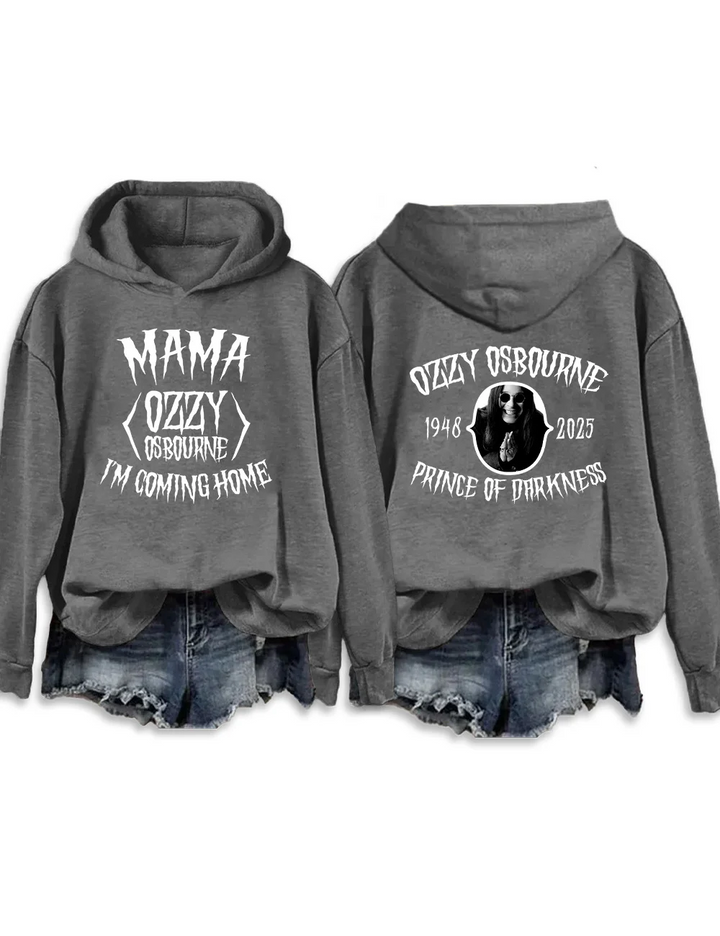 Mama I'm Coming Home Long Sleeve Printed Hoodie