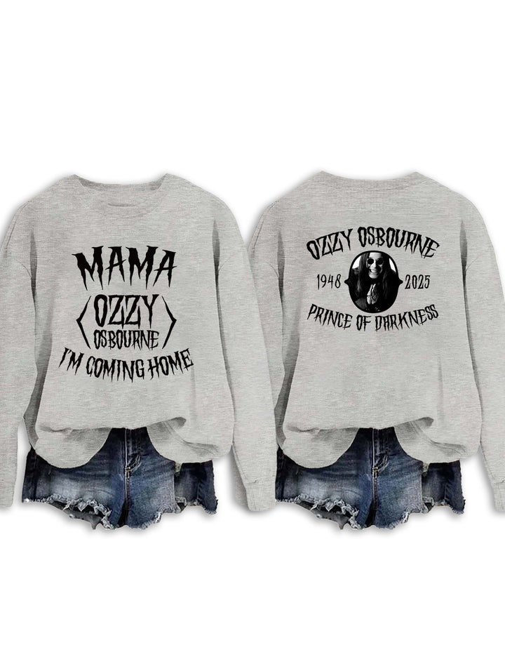 Mama I'm Coming Home Long Sleeve Casual Top