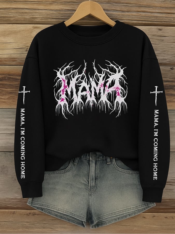 Rock Legend Memorial Print Casual Sweatshirt