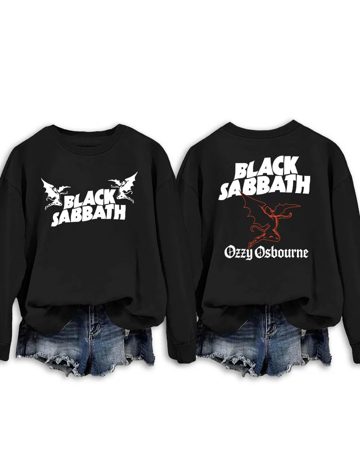 Black Sabbath Long Sleeve Casual Top