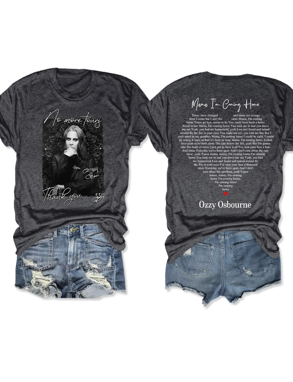 No More Tour Thank You Ozzy Crew Neck T-shirt