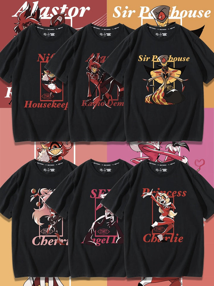 Hazbin Hotel anime merchandise T-shirt - unisex style