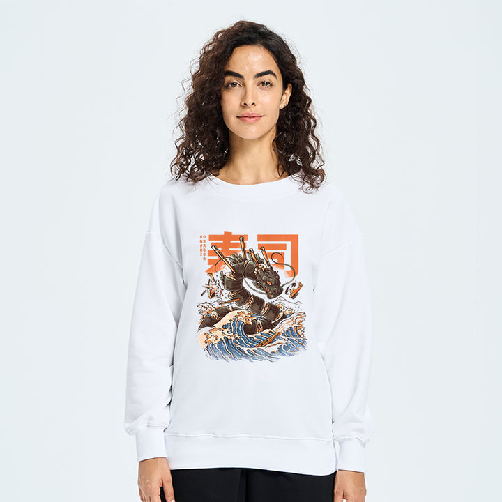 The Great Sushi Dragon Wave Sweatshirt