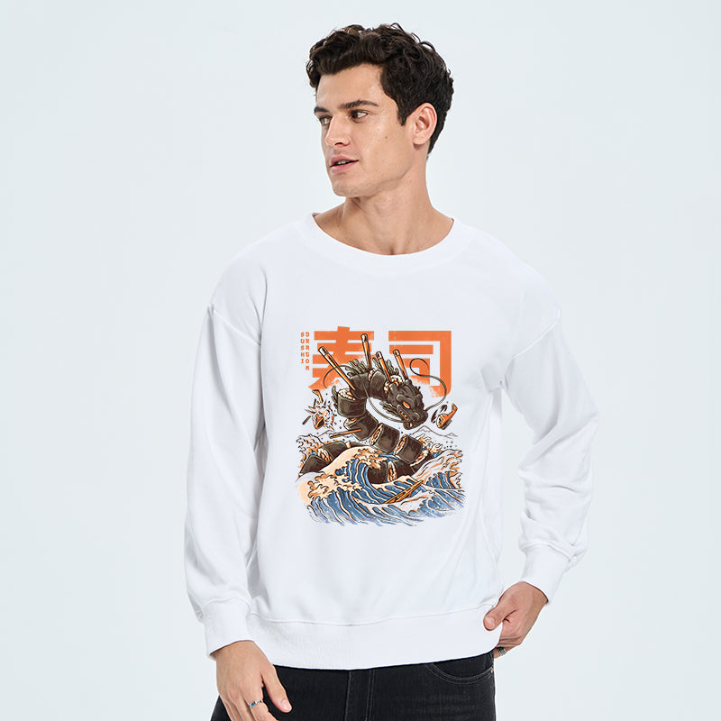 The Great Sushi Dragon Wave Sweatshirt