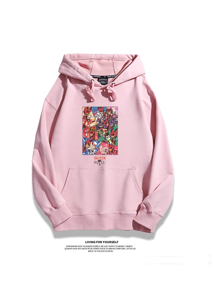 Hazbin Hotel anime merchandise hoodie - unisex style