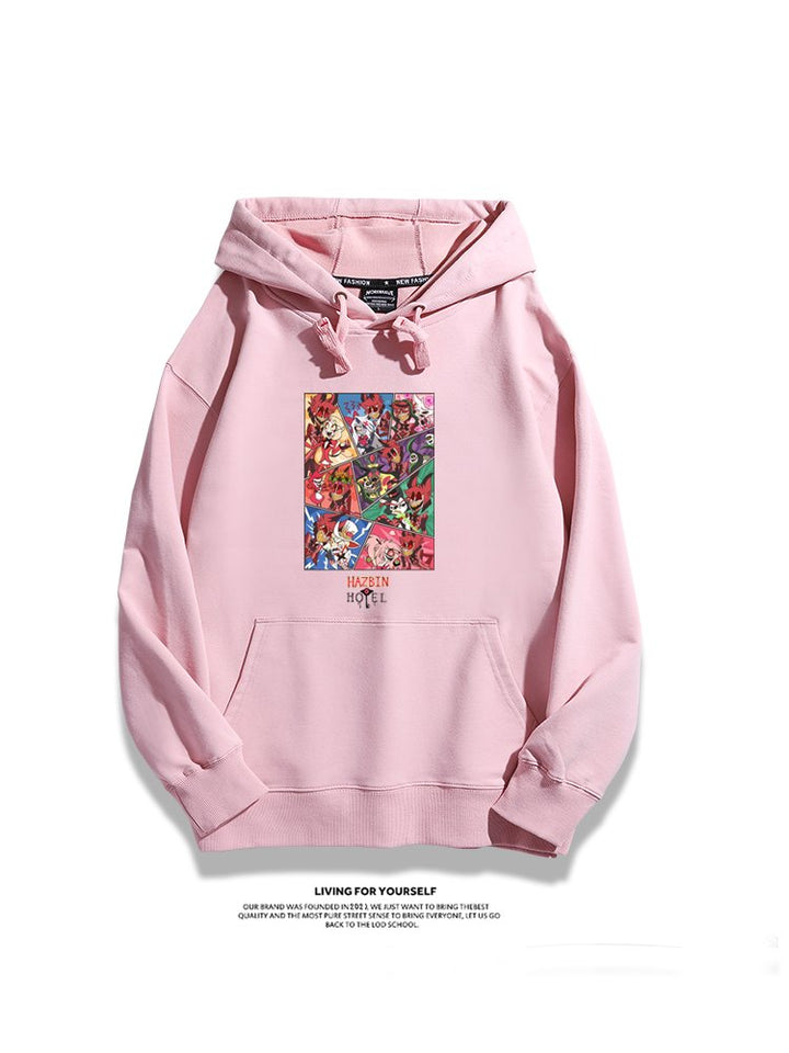 Hazbin Hotel anime merchandise hoodie - unisex style