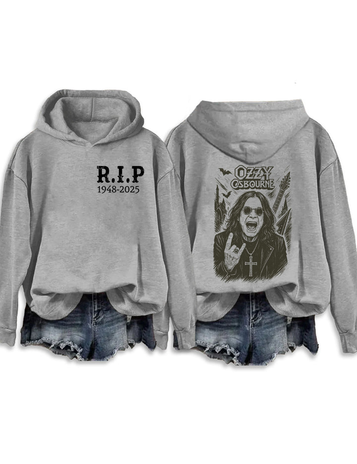 RIP Ozzy Osbourne 1948-2025 Long Sleeve Hoodie