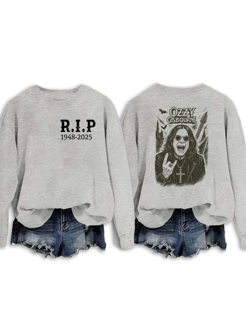 RIP Ozzy Osbourne 1948-2025 Long Sleeve Casual Top