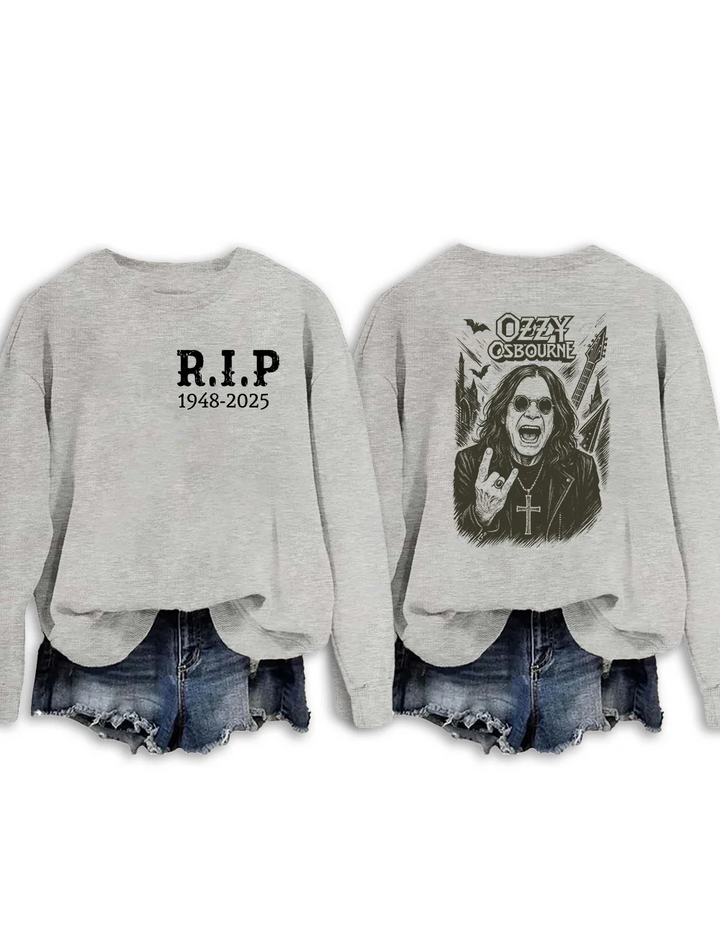 RIP Ozzy Osbourne 1948-2025 Long Sleeve Casual Top