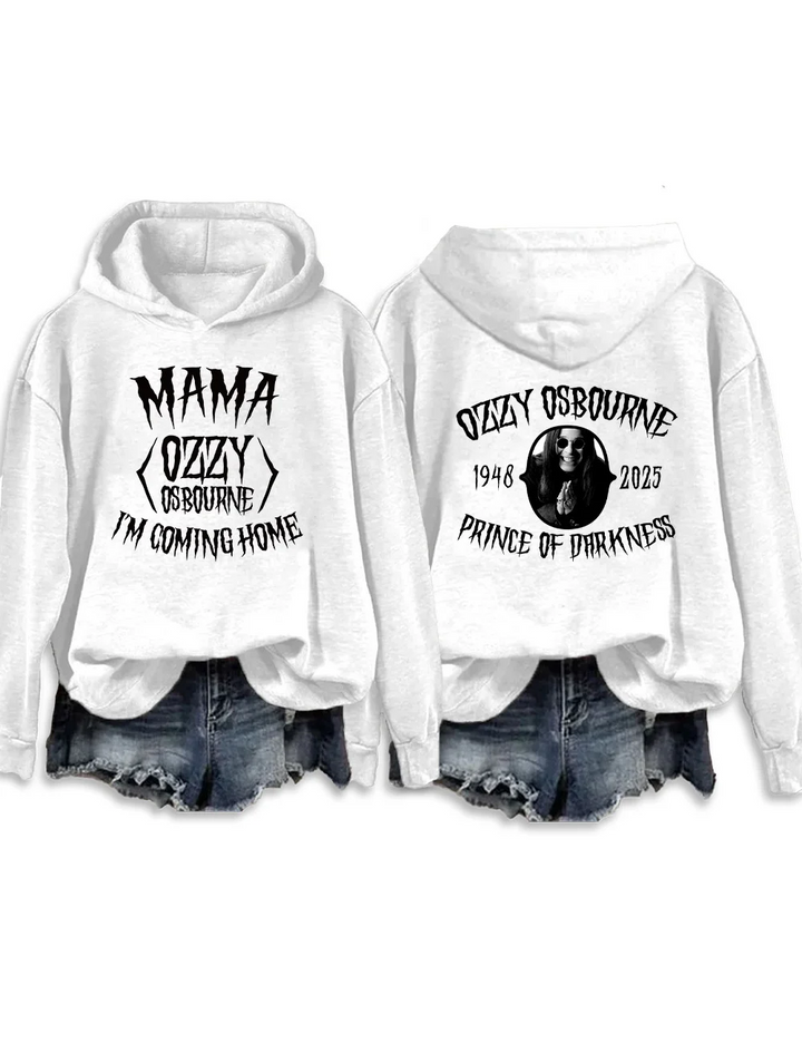 Mama I'm Coming Home Long Sleeve Printed Hoodie