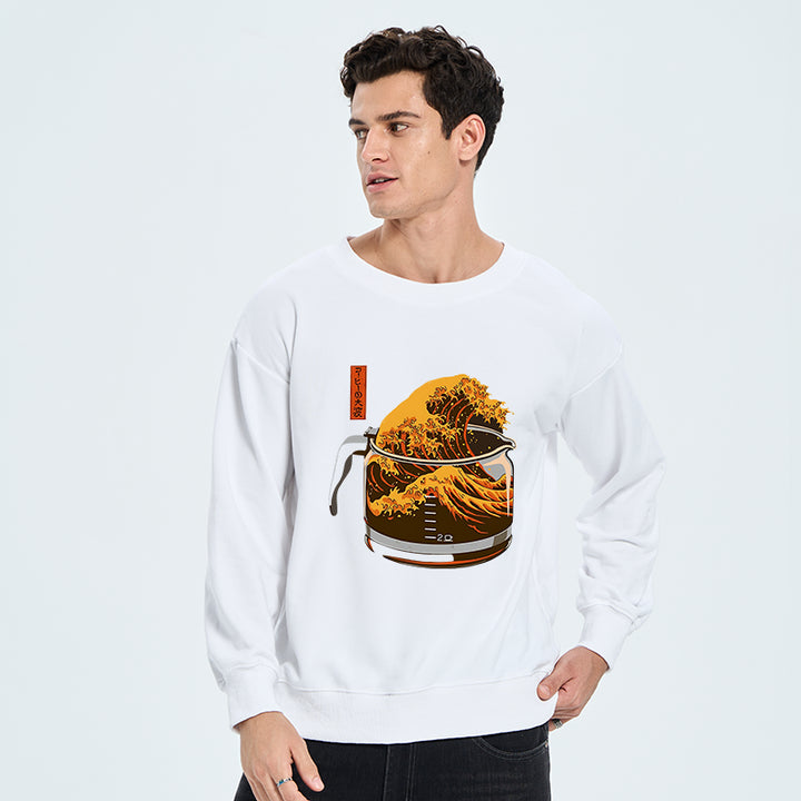 The Great Wave Of Coffee Japanese Sweatshirt
