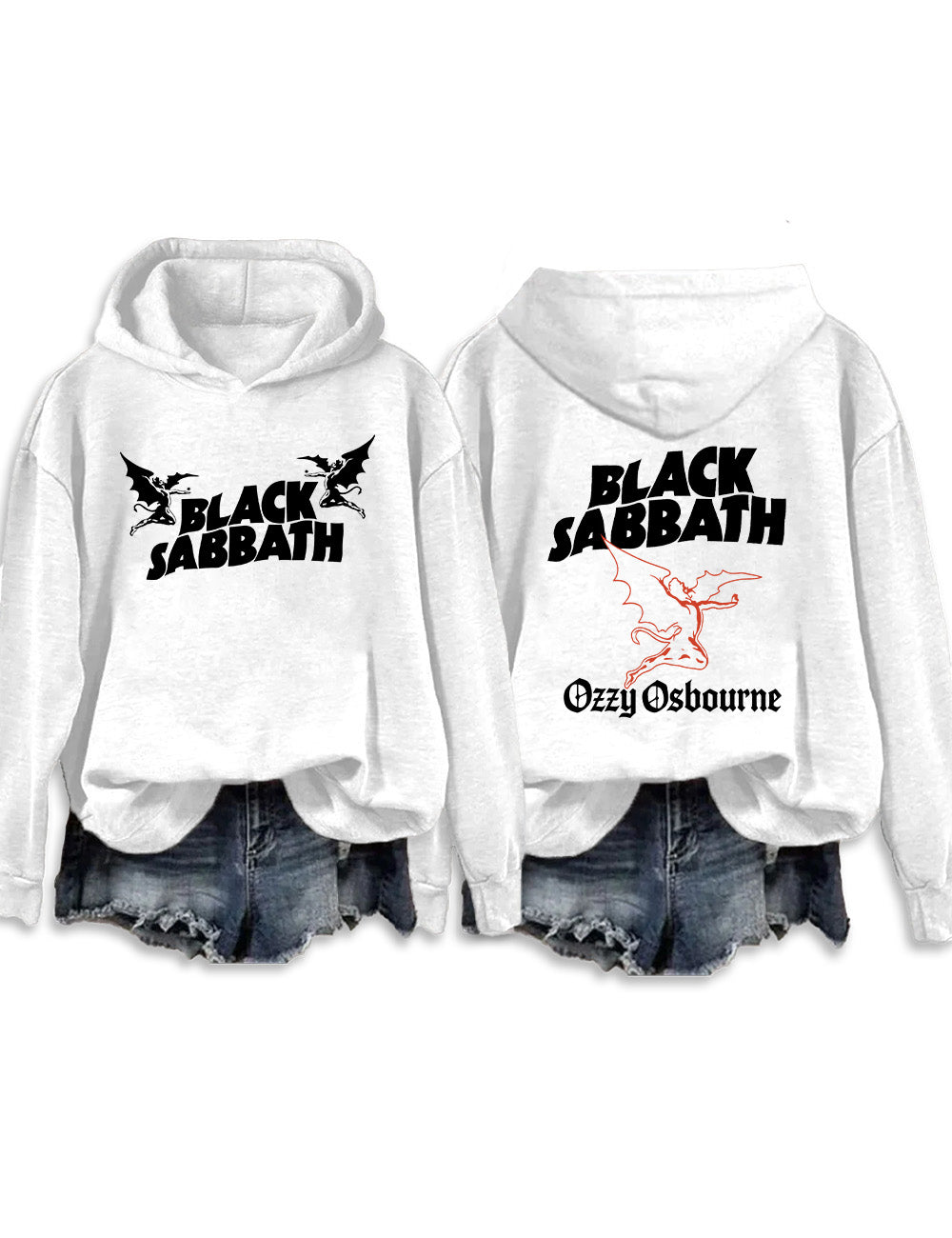 Black Sabbath Long Sleeve Printed Hoodie