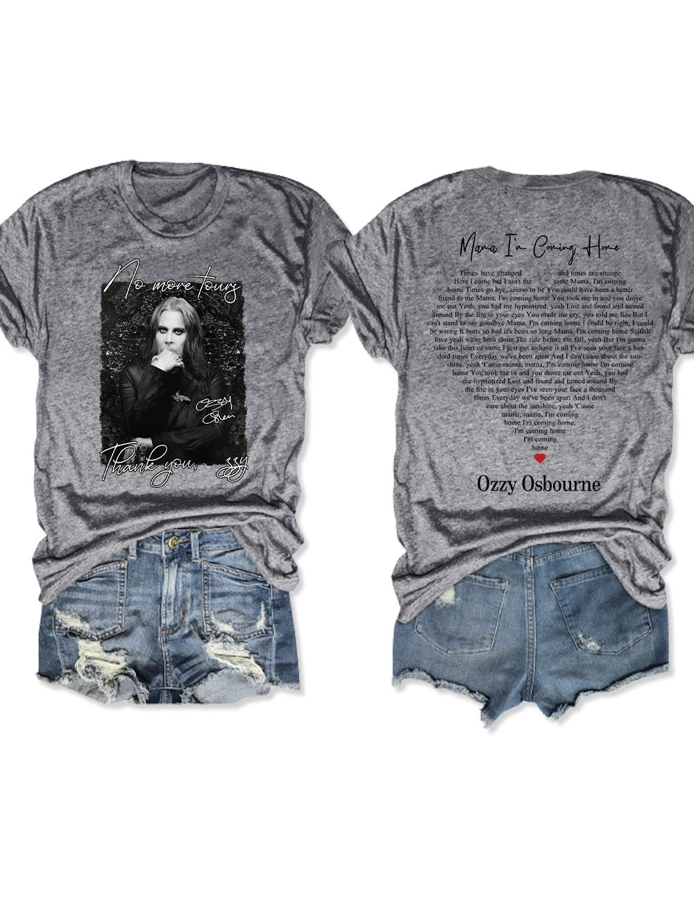 No More Tour Thank You Ozzy Crew Neck T-shirt