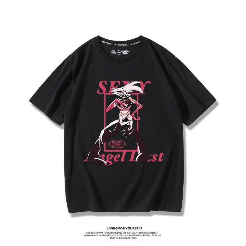 Hazbin Hotel anime merchandise T-shirt - unisex style