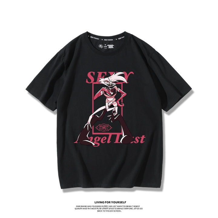 Hazbin Hotel anime merchandise T-shirt - unisex style