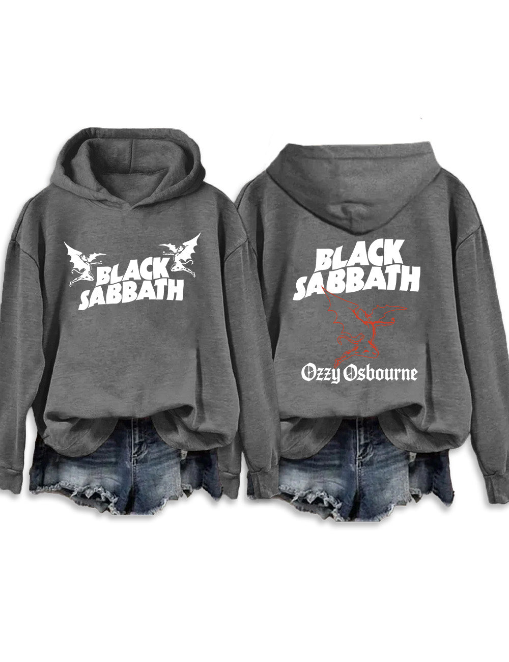 Black Sabbath Long Sleeve Printed Hoodie
