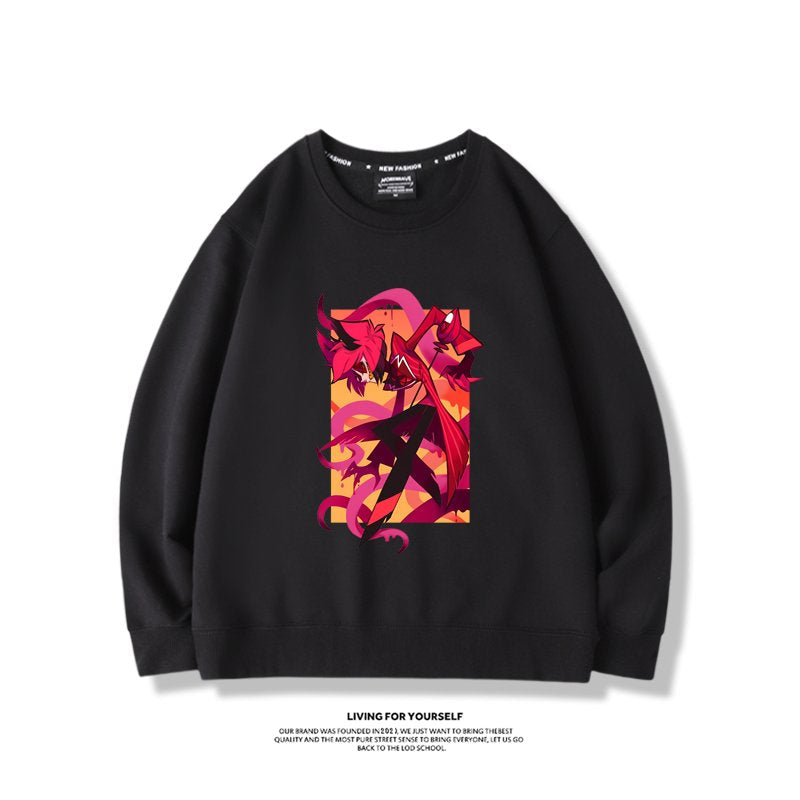 Hazbin Hotel anime merchandise hoodie - unisex style