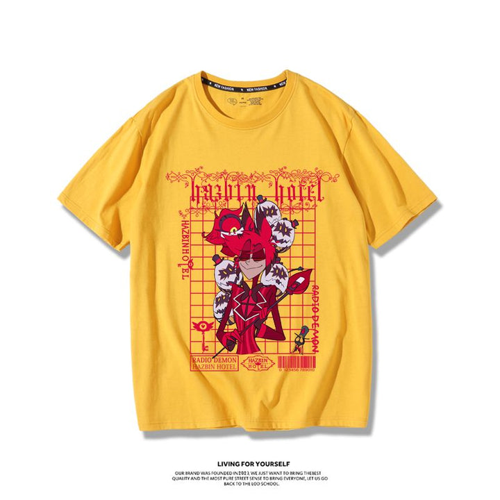 Hazbin Hotel anime merchandise T-shirt - unisex style