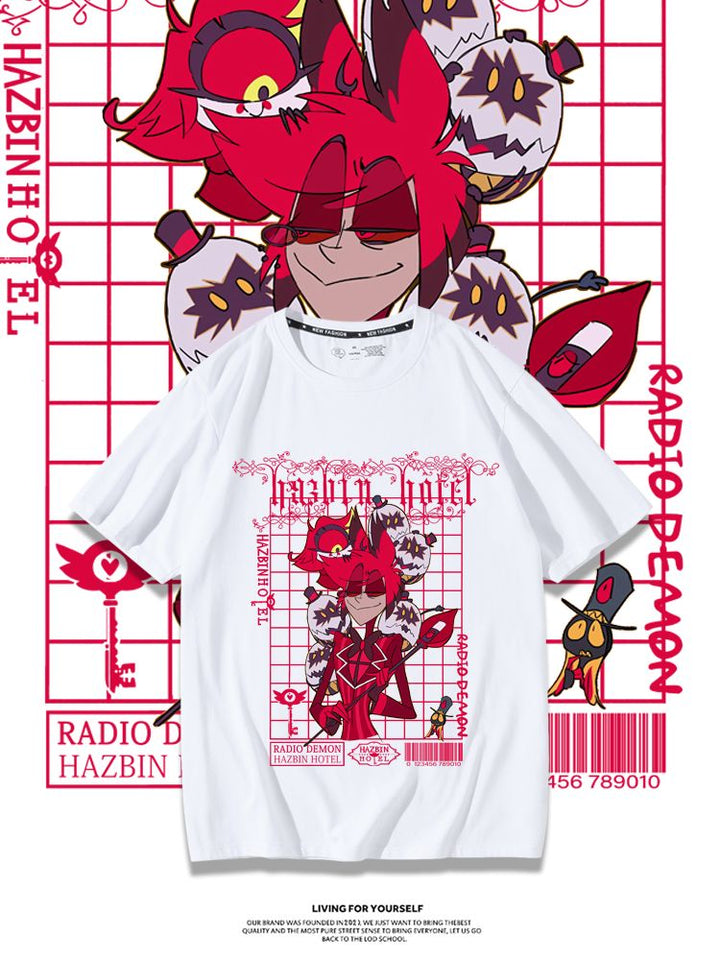 Hazbin Hotel anime merchandise T-shirt - unisex style