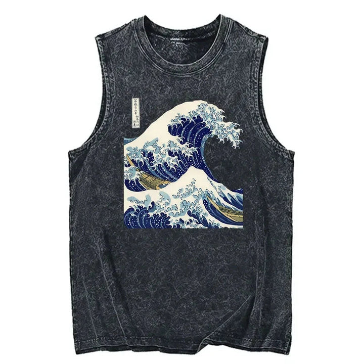 The Great Wave Off KanaGawa Washed Tank