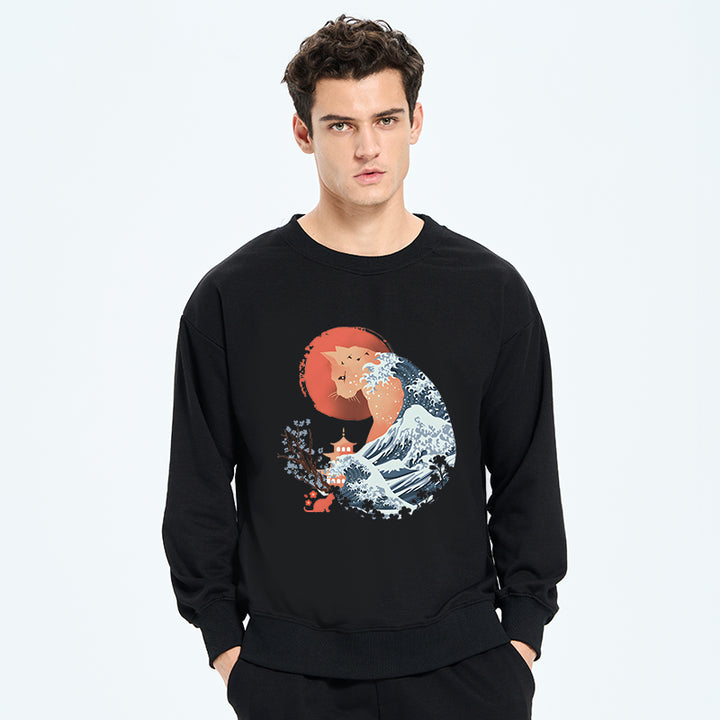 Spirit Cat Wave Japan Sweatshirt