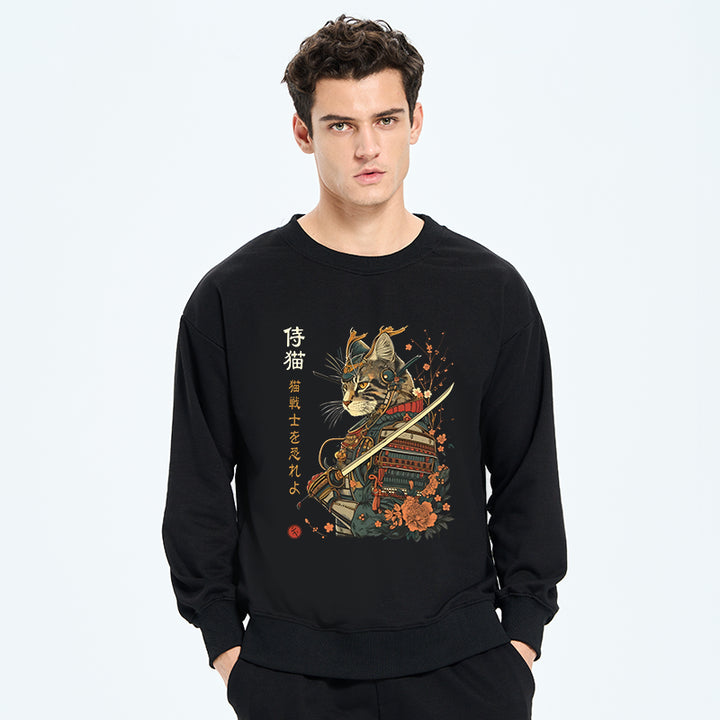 Cat Samurai Japanese Art Sweatshirt