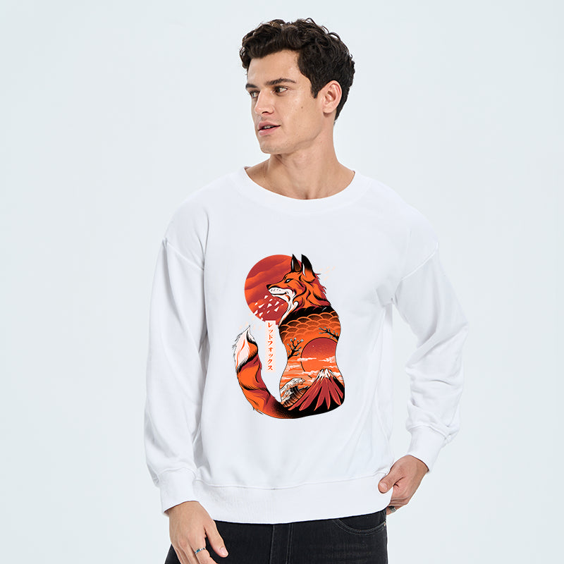 Japanese Fox KitsuneTattoo Sweatshirt