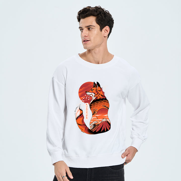 Japanese Fox KitsuneTattoo Sweatshirt