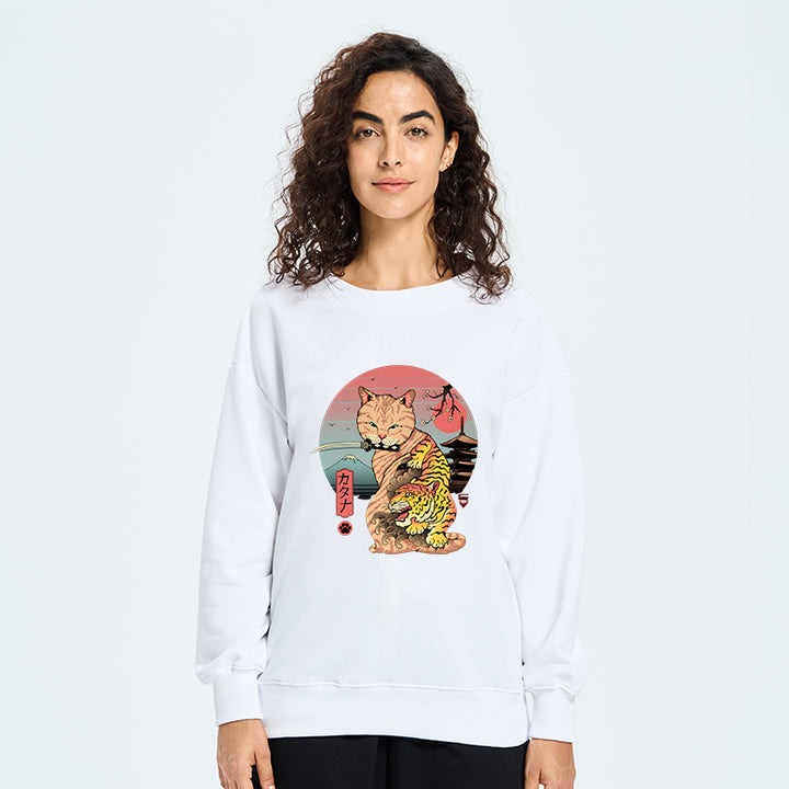 Katana Cat Tattoo Sweatshirt