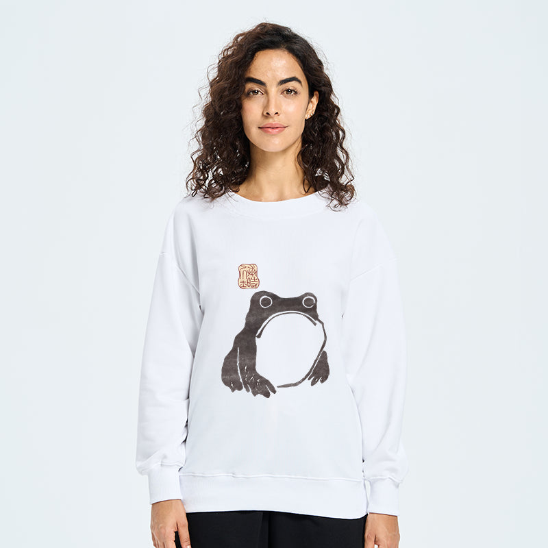 Matsumoto Hoji woodblock print frog Sweatshirt