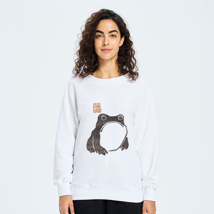Matsumoto Hoji woodblock print frog Sweatshirt