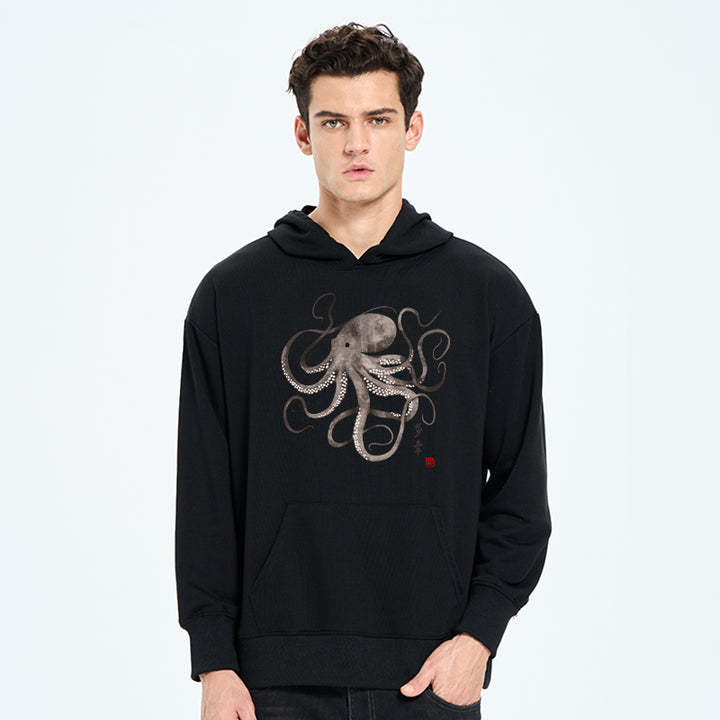 Octopus Japanese Calligraphy Classic Hoodie