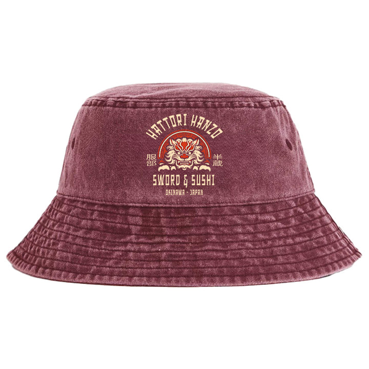 Hattori Hanzo Sword Washed Bucket Hat