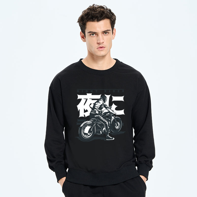 Motorcyclist Japanese Night Rider Sweatshirt