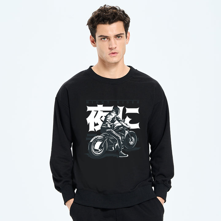 Motorcyclist Japanese Night Rider Sweatshirt
