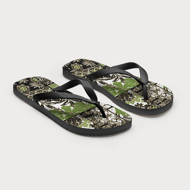 Tropical Plant Flip Flops