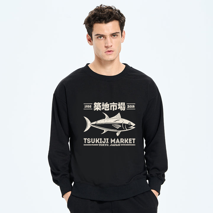 Retro Tsukiji Fish Market Streetwear Tokyo Sweatshirt