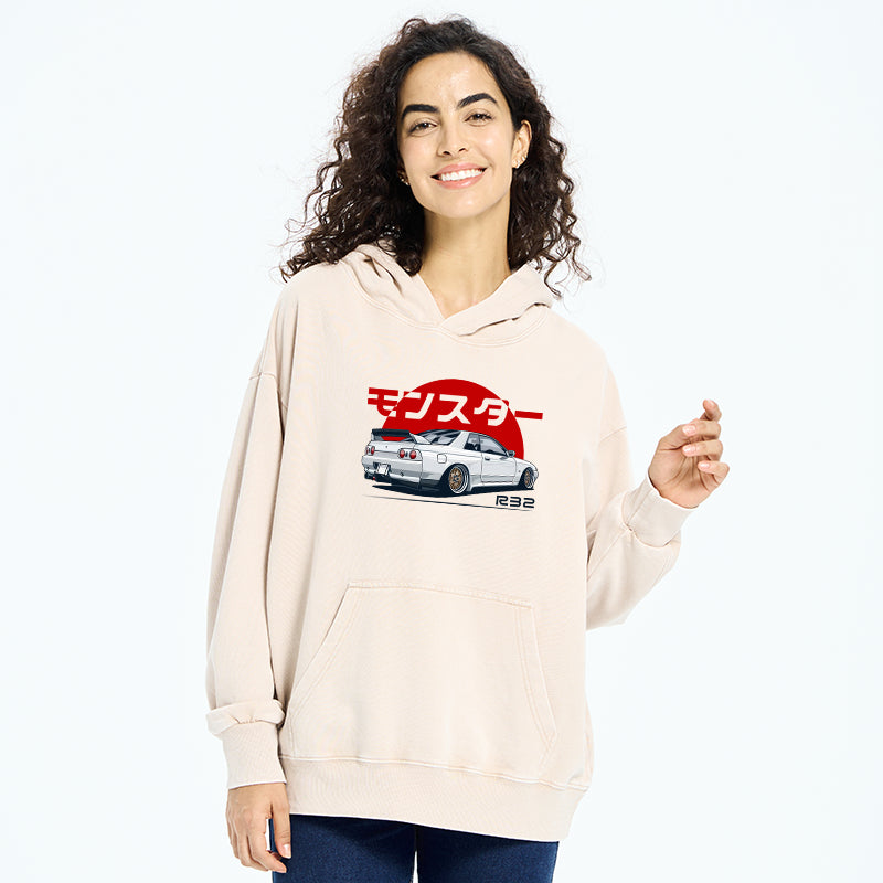 Monster. Skyline R32 GTR Washed Hoodie