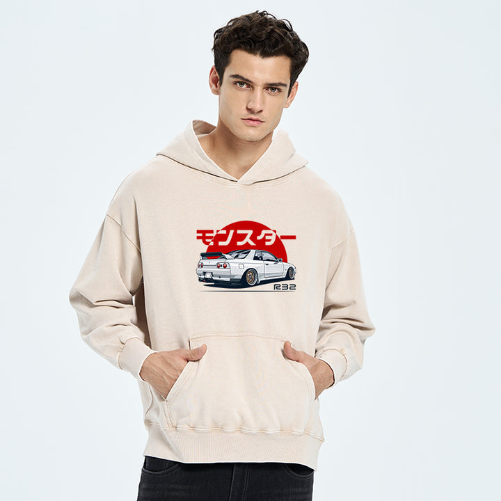 Monster. Skyline R32 GTR Washed Hoodie